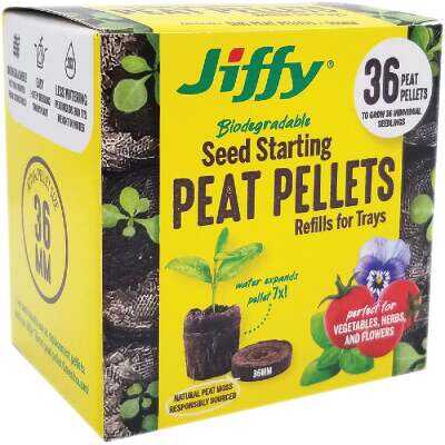 Jiffy Biodegradable Seed Starting Peat Pellets Refill Pack (36-Pack)